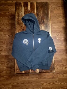 Darc Sport/The Punisher Men's Gray Zip-Up Hoodie